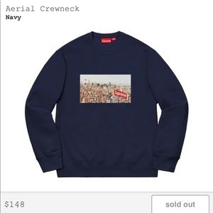 Blue Supreme Aerial Crewneck sz L
